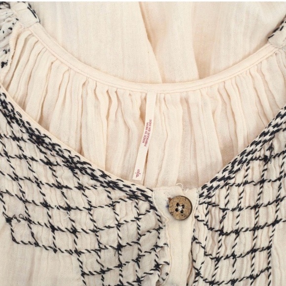 Free People Elegant Cream Sunday Stroll Oversized Embroided Maxi Dress - Picture 2 of 15